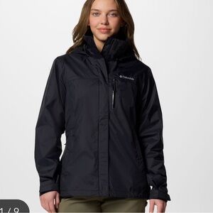 Columbia Arcadia II Black Rain Jacket rain Omni-Tech waterproof Size Medium